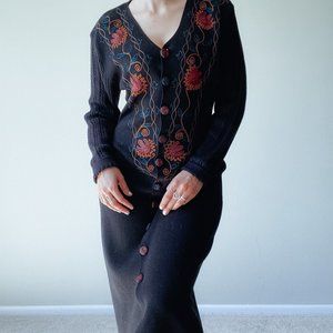 VINTAGE CAROLE LITTLE KNIT ETHNIC DRESS